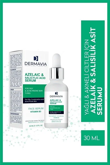 DERMAVIA YAGLI CILT YUZ SERUMU 30 ML