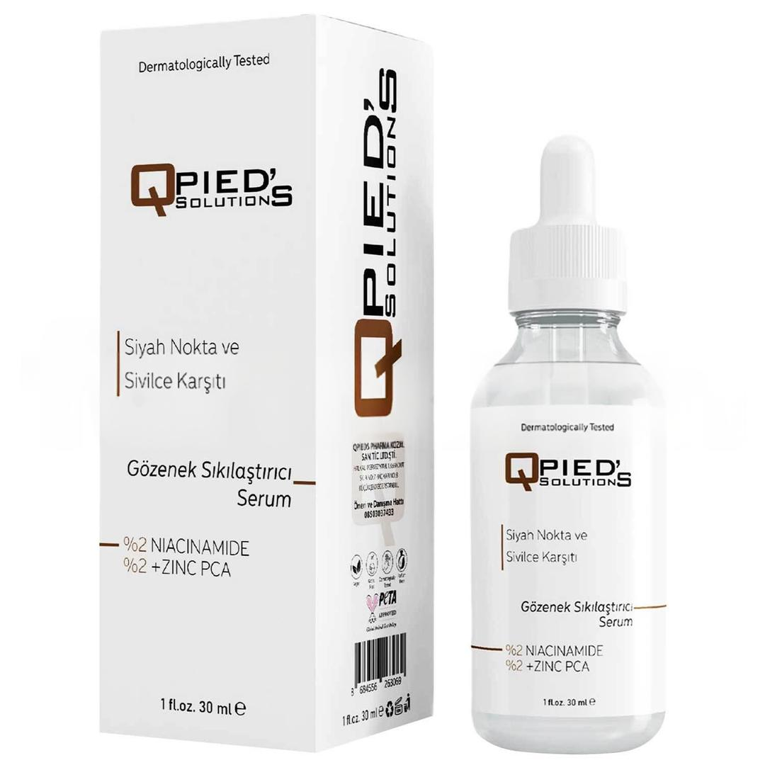 Qpied's Solutions Gözenek Sıkılaştırıcı Siyah Nokta ve Sivilce Karşıtı Niacinamide 2%+Zinc Pc 30 ml