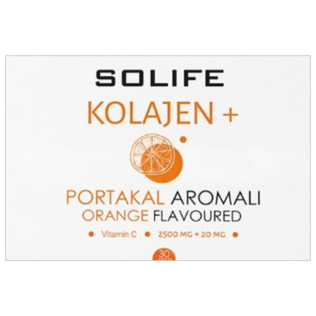 Solife Kolajen+ 2500 mg Colagen 20 mg C Vitamini Portakal Aromalı 30 Şaset