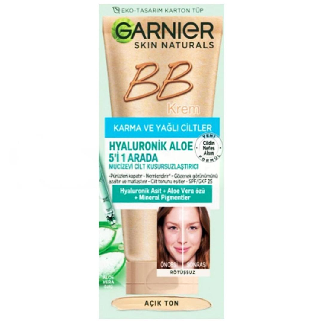 Garnier Hyaluronik Aloe BB Krem Oil Free 50 ml - Açık Ton
