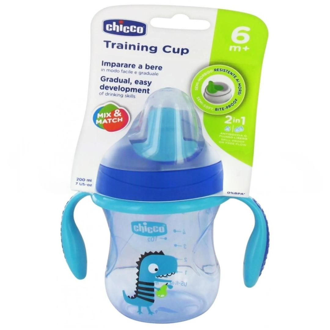 Chicco 6 Ay+ Yarı Yumuşak Uçlu Eğitim Bardağı 200 ml - Erkek