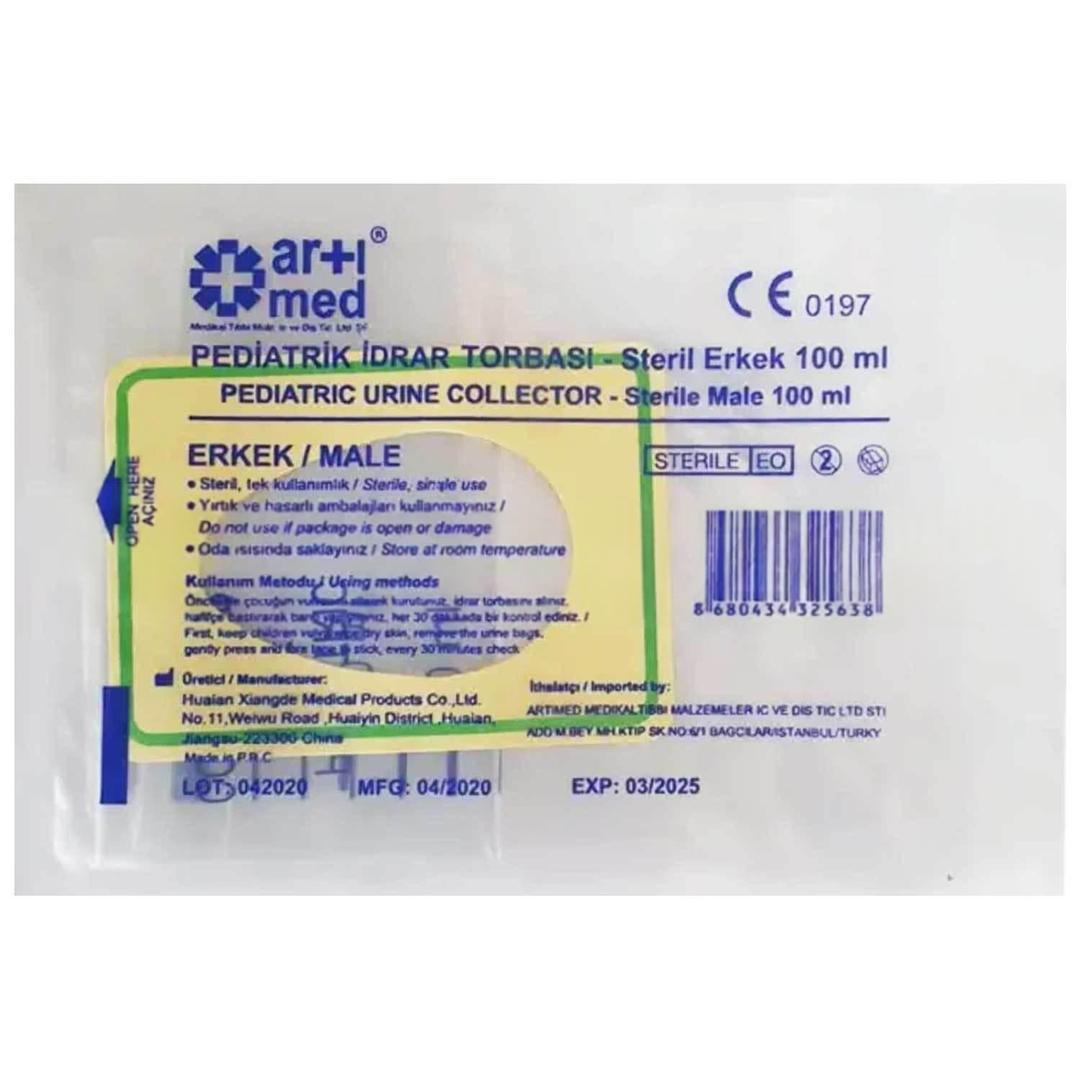 Artımed Pediatrik İdrar Torbası Steril Erkek 100 ml