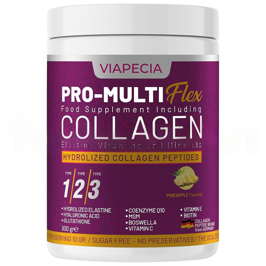 Viapecia Pro Multiflex Kolajen Tip I-II-III Ananas Aromalı 300 gr - Eski Ambalaj
