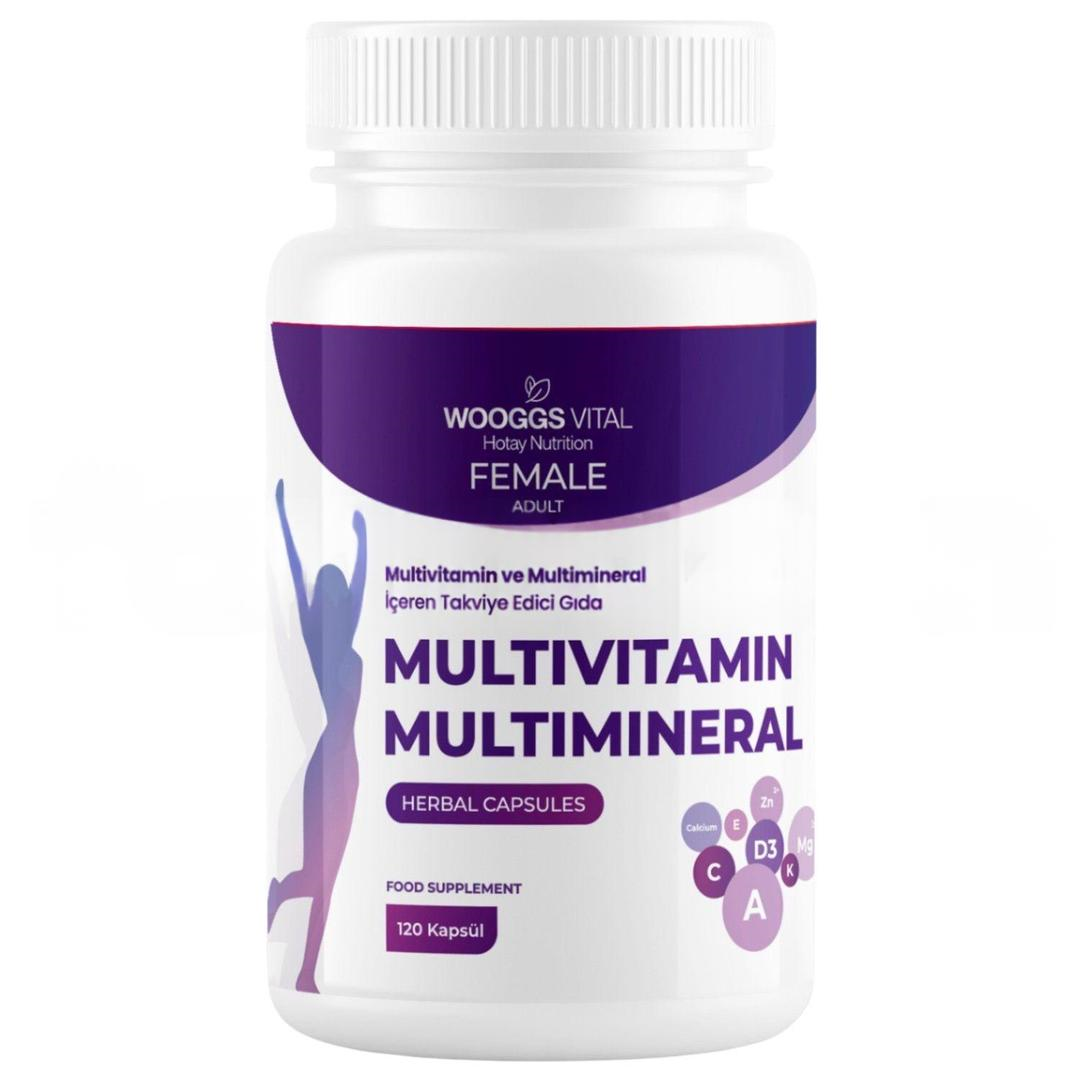 Wooggs Vital Multivitamin ve Multimineral Female 50+ İteg 120 Kapsül
