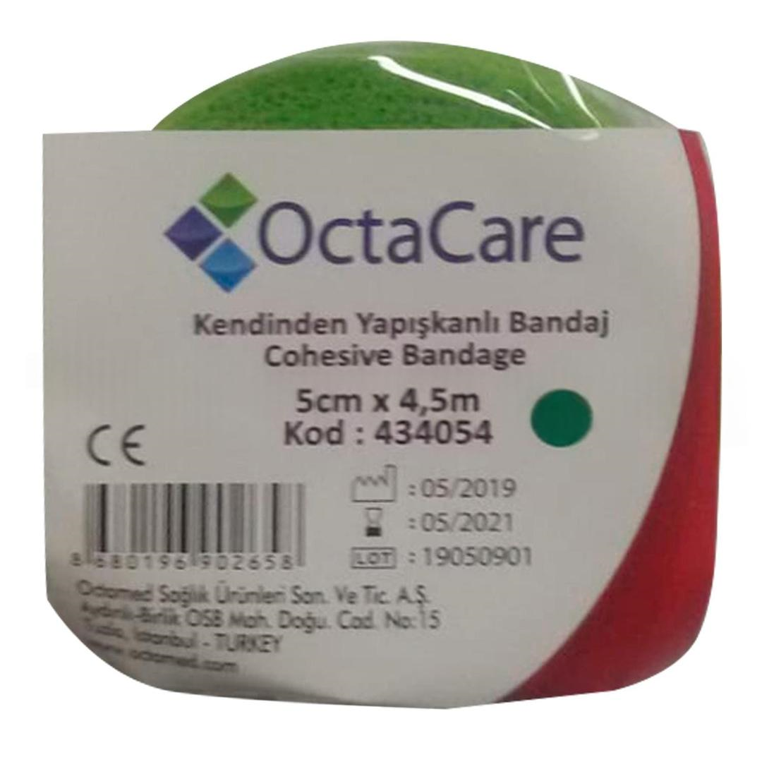 Octacare Kendinden Yapışkanlı Bandaj 5cm x 4,5m - Yeşil
