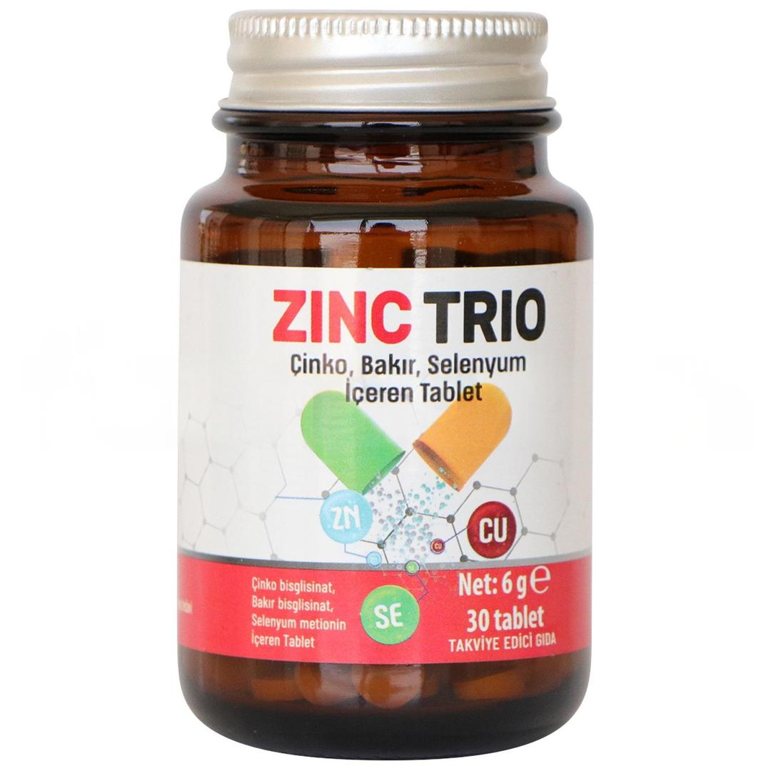 Zinc Trio Çinko Bakır ve Selenyum İçeren 30 Tablet