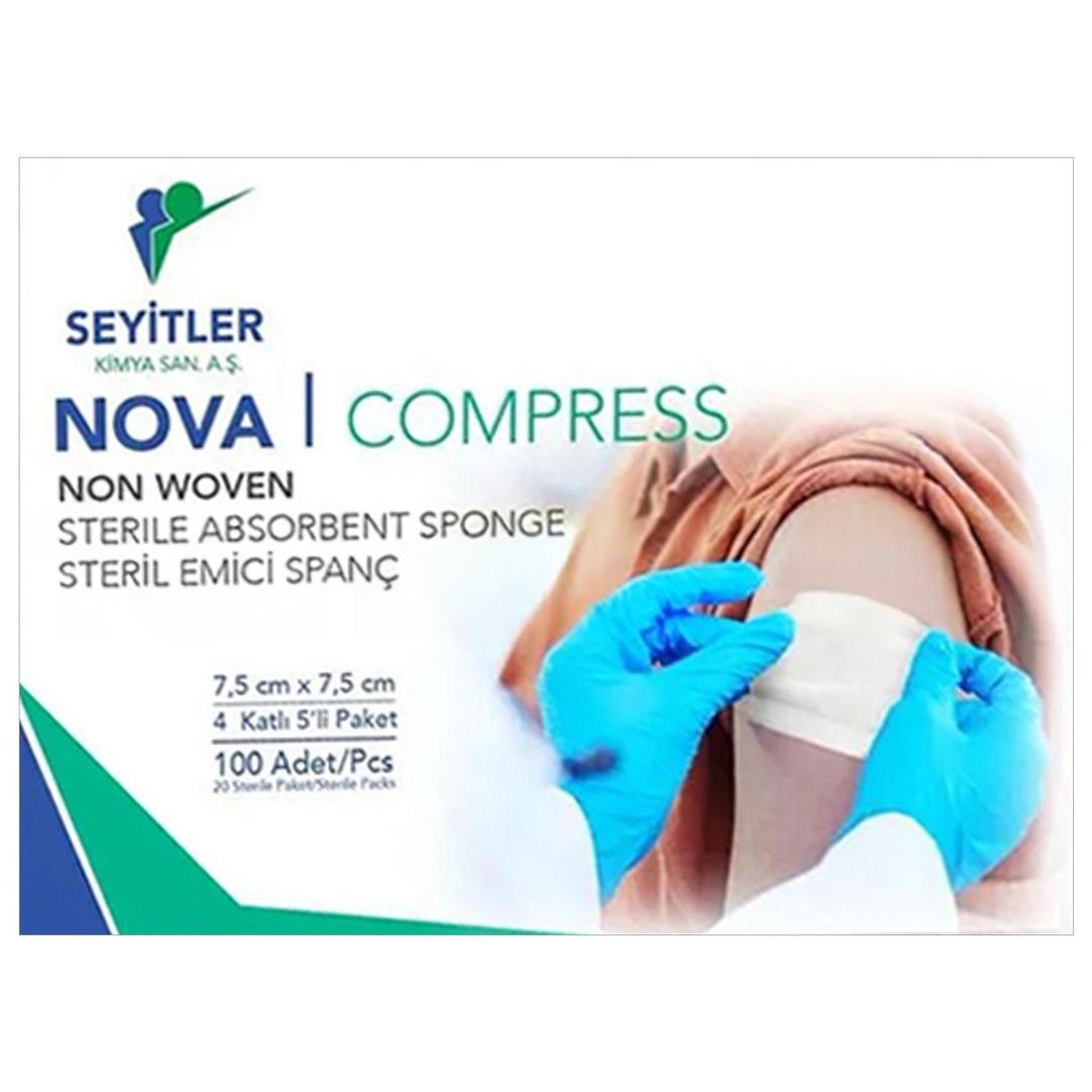 Nova Compress 7.5cm x 7.5cm 4 Kat 5 Paket 100'lü