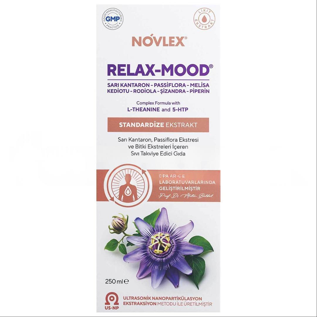 Novlex Relax Mood Sarı Kantaron Passiflora Ekstresi ve Bitki Ekstreleri 250 ml