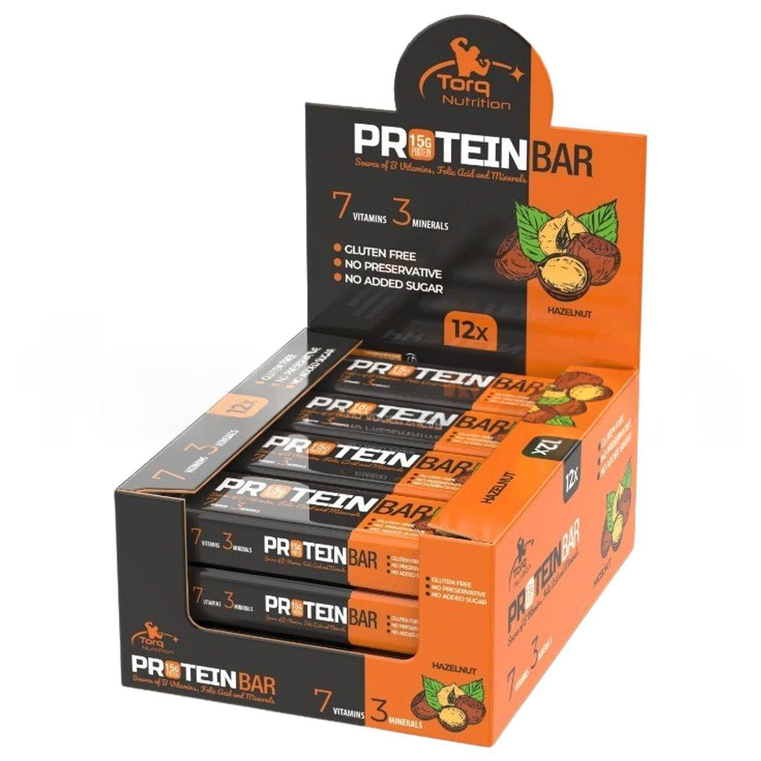 Torq Nutrition Protein Bar Fındık 50 gr - 12 Adet