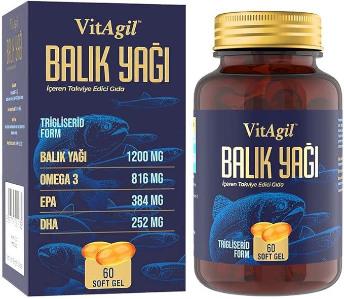 VitAgil Omega 3 60 Kapsül Balık Yağı