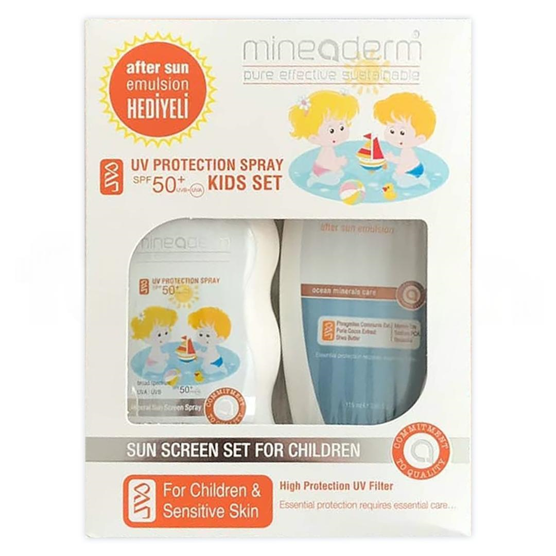 Mineaderm UV Protection Kids Spray SPF50 200 ml + After Sun Emulsion Hediyeli