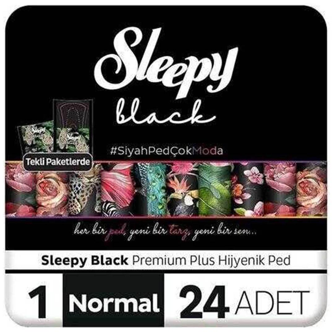 Sleepy Black Premium Plus Hijyenik Ped Normal 24'lü