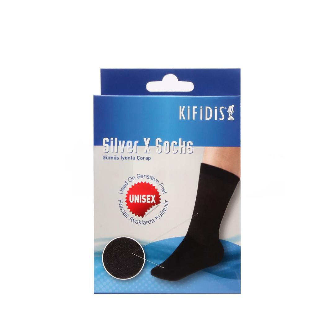 Kifidis Silver X Socks Gümüş İyonlu Varis Çorabı Antrasit No: 2