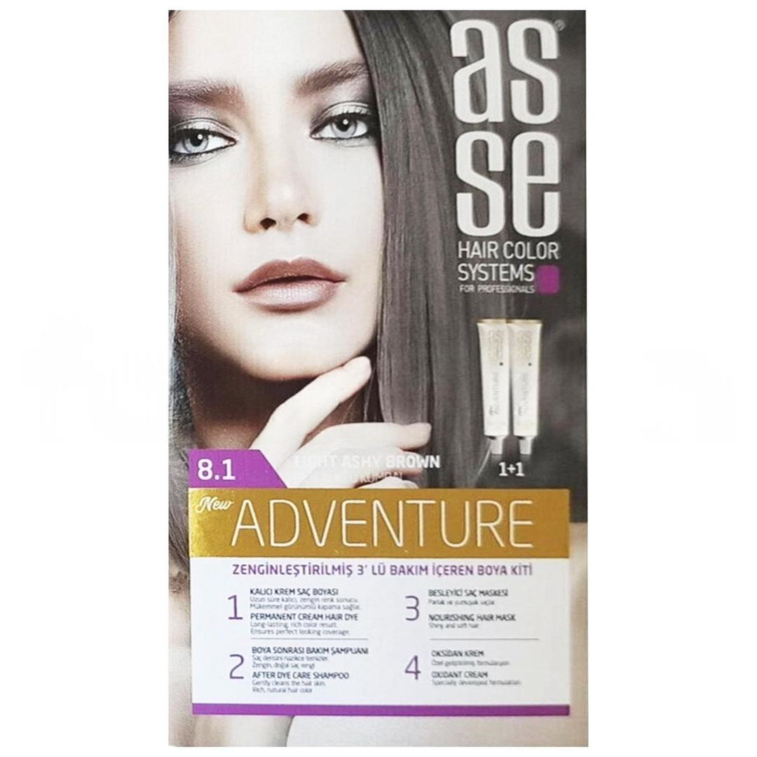 Asse Hair Color System Saç Boyası Açık Küllü Kumral No: 8.1