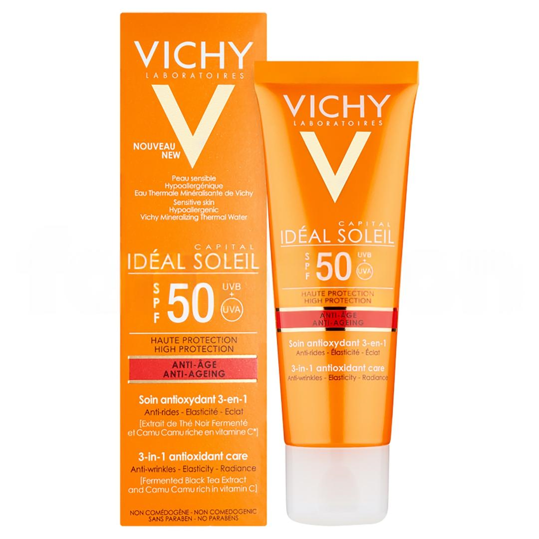 Vichy Capital Ideal Soleil Anti-Age 3 in 1 Antioxidant Care Cream SPF50 50 ml - Eski Ambalaj