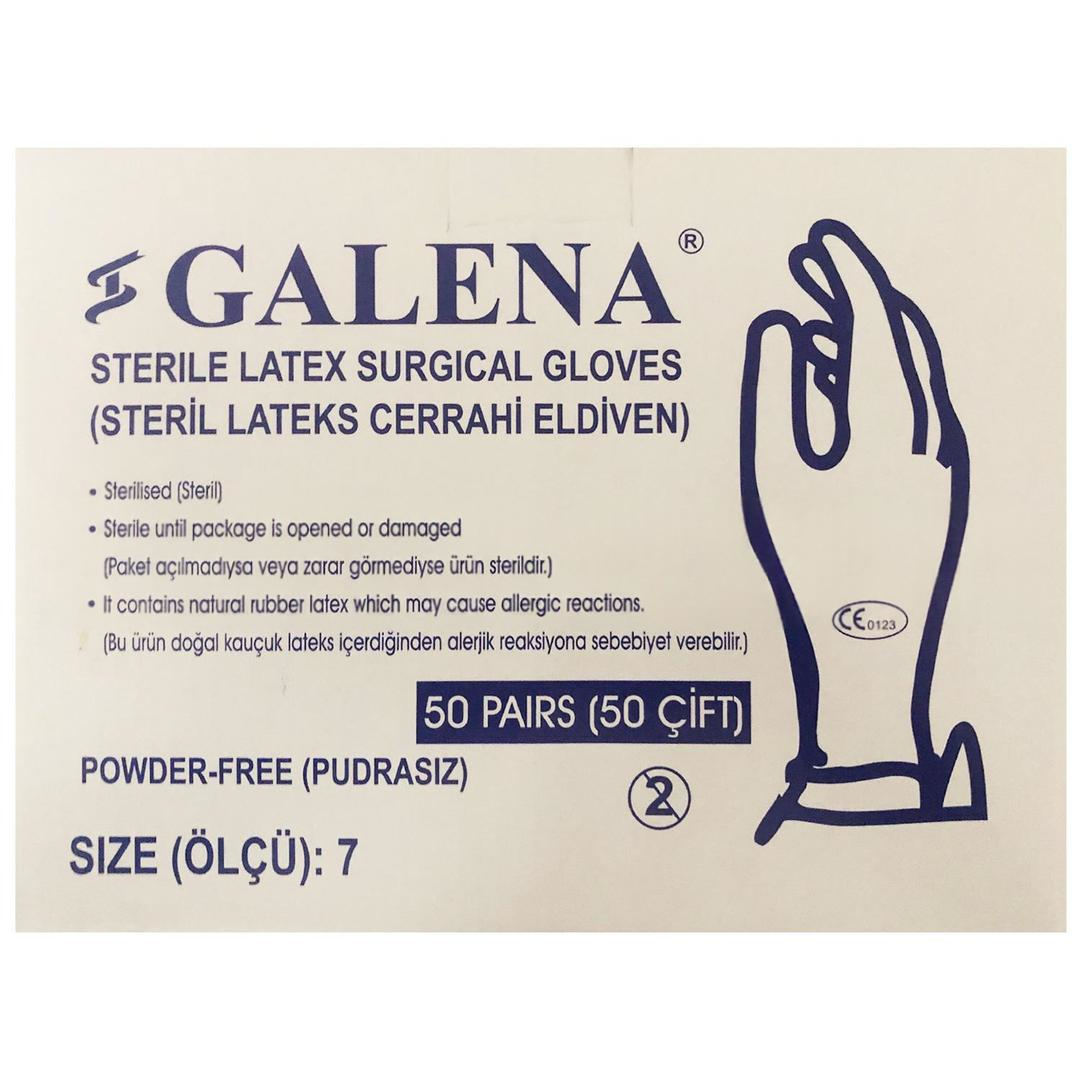 Galena Lateks Pudrasız Steril Cerrahi Eldiven 50 Çift No: 7