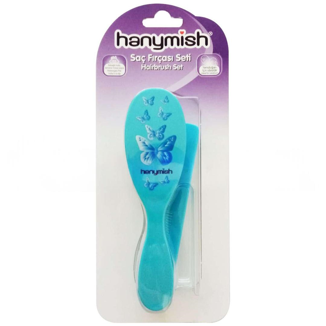 Hanymish Organik Saç Fırçası Seti 925 - Mavi