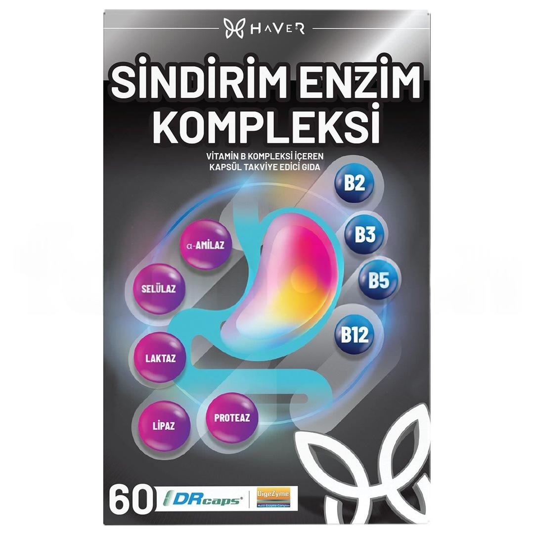 Haver Sindirim Enzim Kompleksi 60 Kapsül - Eski Ambalaj