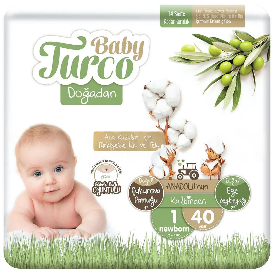 Baby Turco Doğadan 1 Numara Newborn 40 Adet 2-5 kg