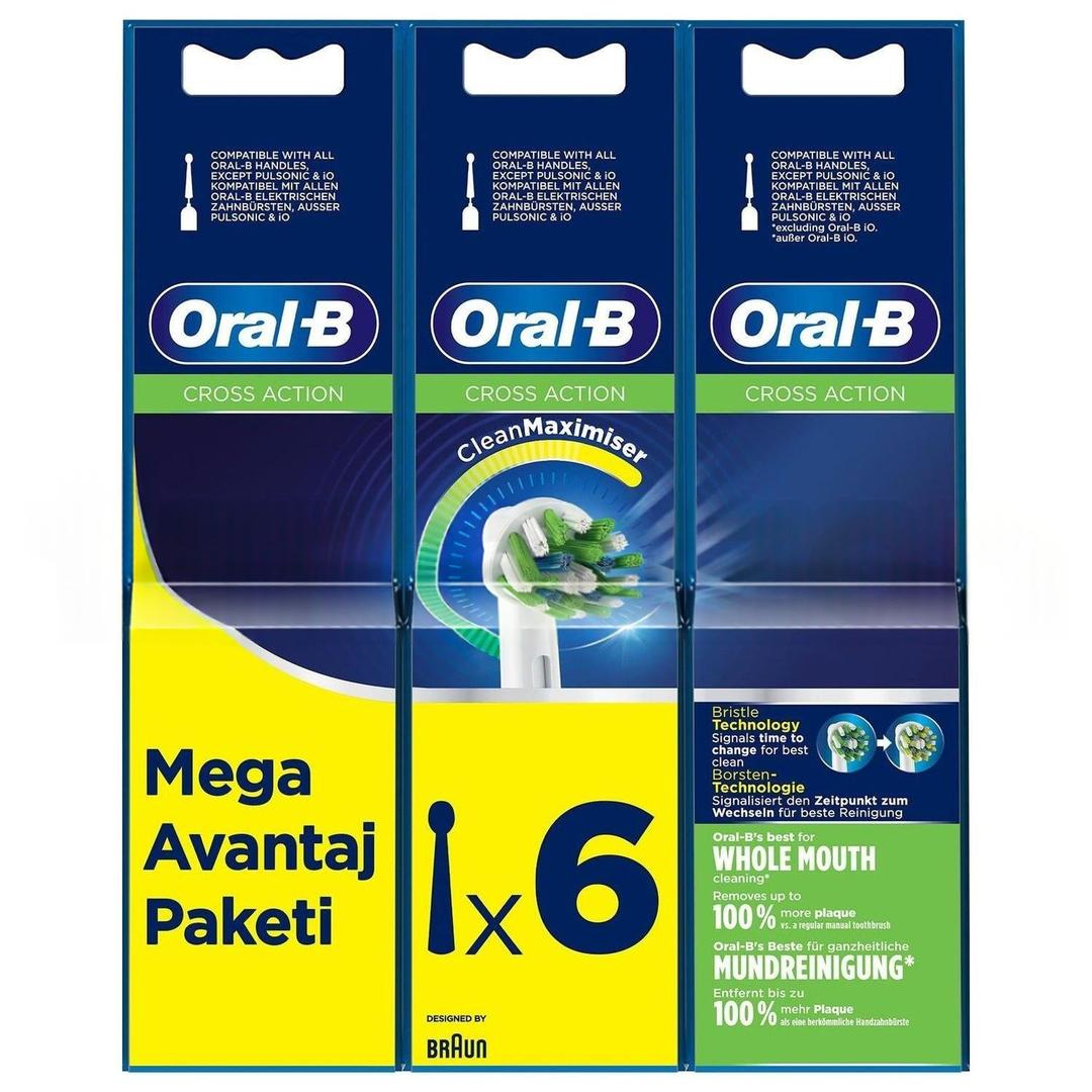 Oral-B Diş Fırçası Yedek Başlığı Clean Maximiser Cross Action 6'lı