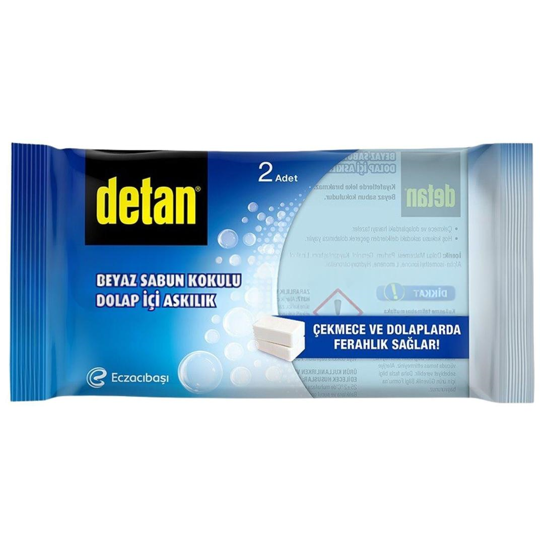 Detan Güvesavar Beyaz Sabun Kokulu Dolap İçi Askılık - 2 Adet