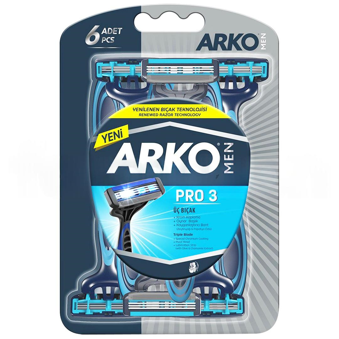 Arko Pro-3 Tıraş Bıçağı 6'lı