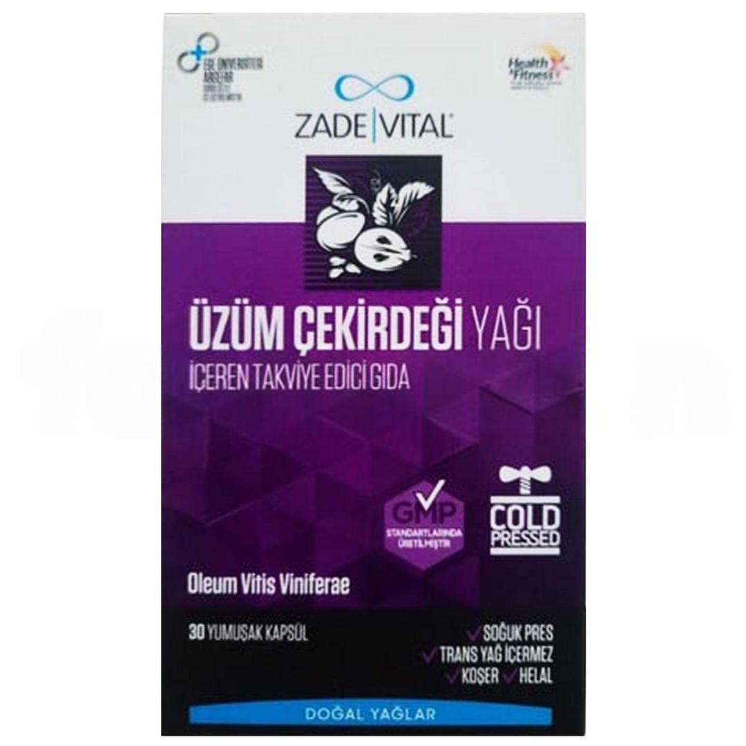 Zade Vital Üzüm Çekirdeği Yağı 500 mg 30 Kapsül