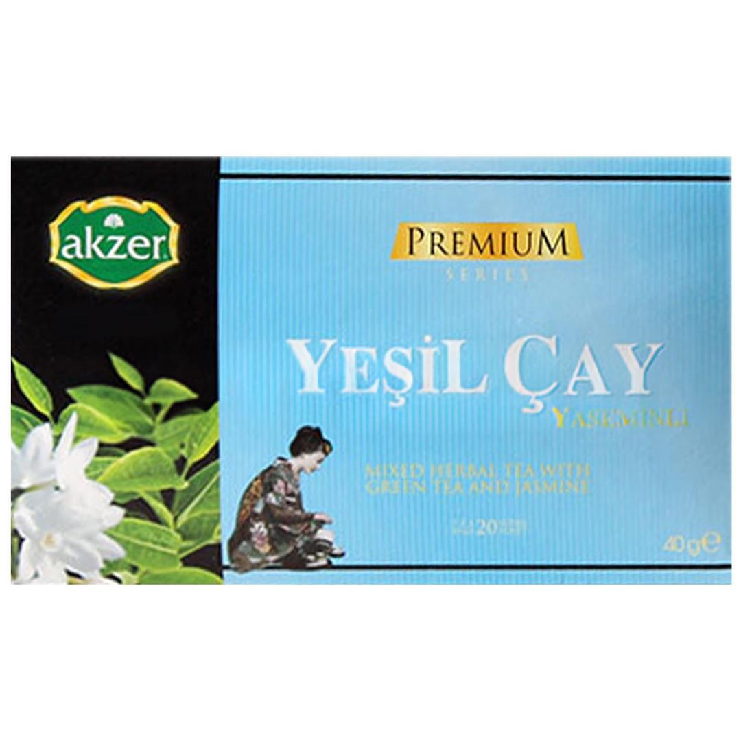 Akzer Yaseminli Yeşil Çay 20'li Süzen Poşet