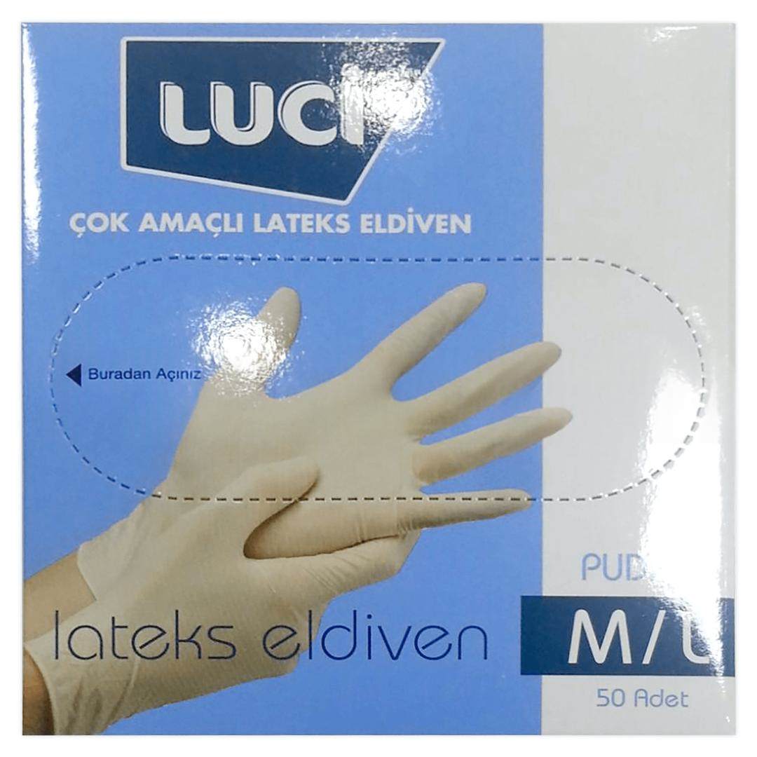 Luci Lateks Pudralı Çok Amaçlı Eldiven 50'li - Medium / Large