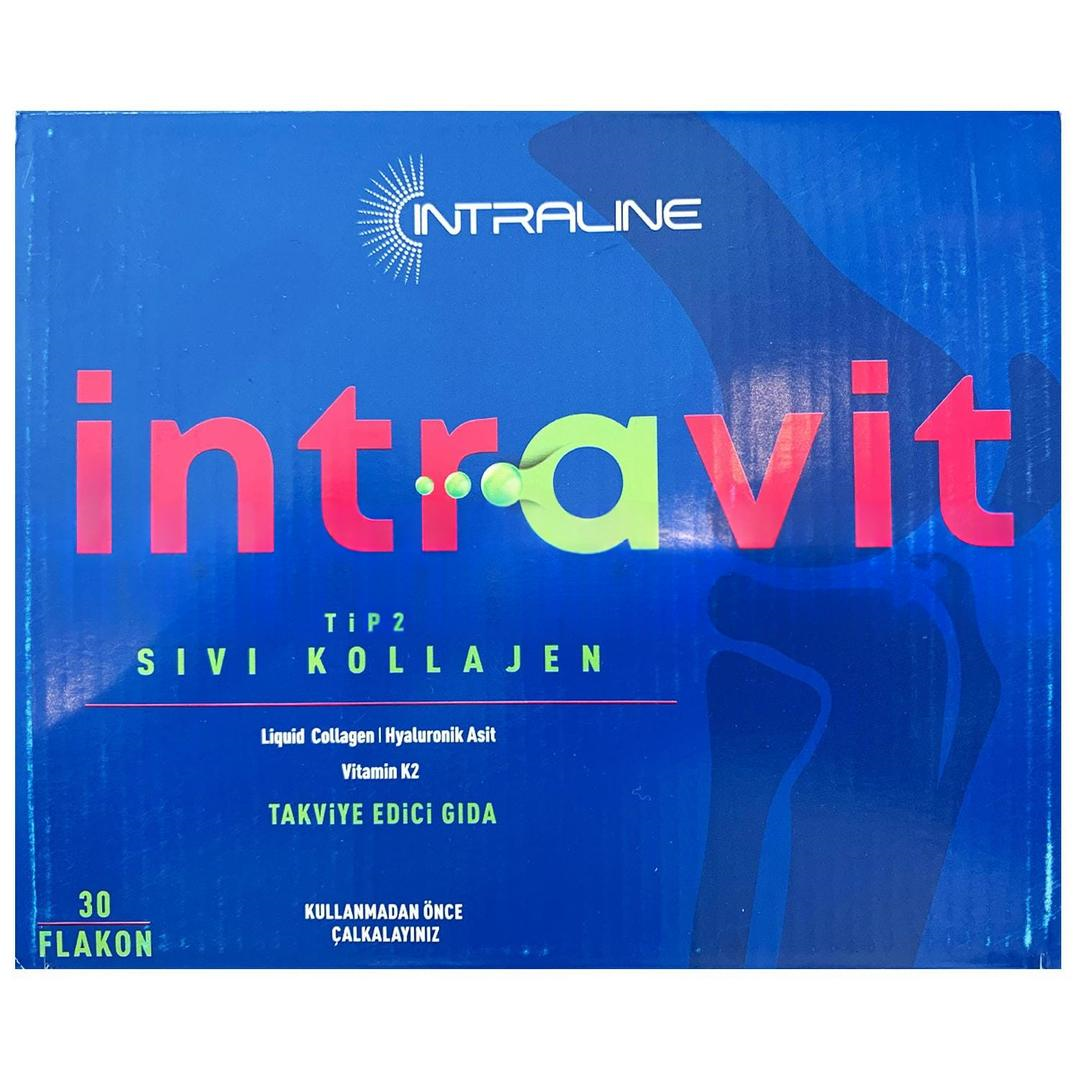 İntravit Tip2 Sıvı Kollajen Hyaluronık Asit Vitamin K2 30 Flakon