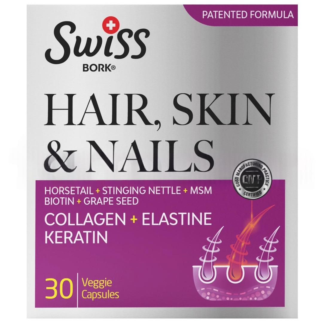 Swiss Bork Hair Skin Nail 30 Kapsül