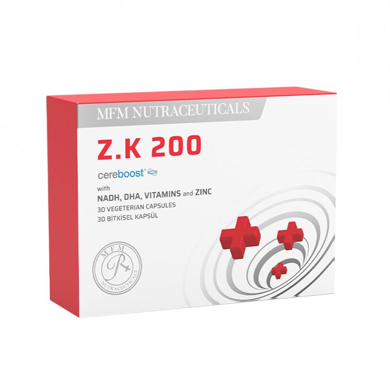 MFM NUTRACEUTICALS Z.K 200 Amerikan Ginsengi İçeren Takviye Edici Gıda - 30 Bitkisel Kapsül