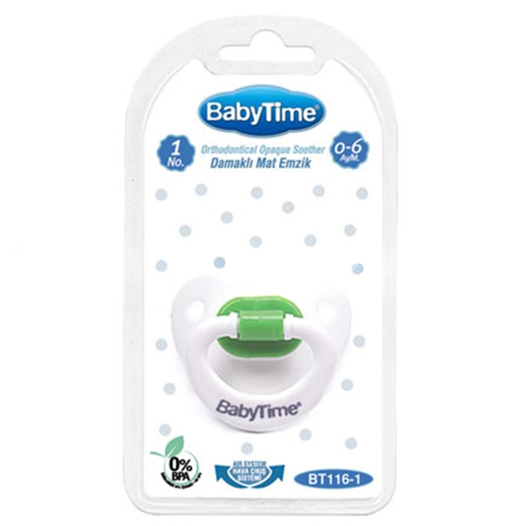 Baby Time BT116-1 Silikon Mat Gövdeli Damaklı Emzik