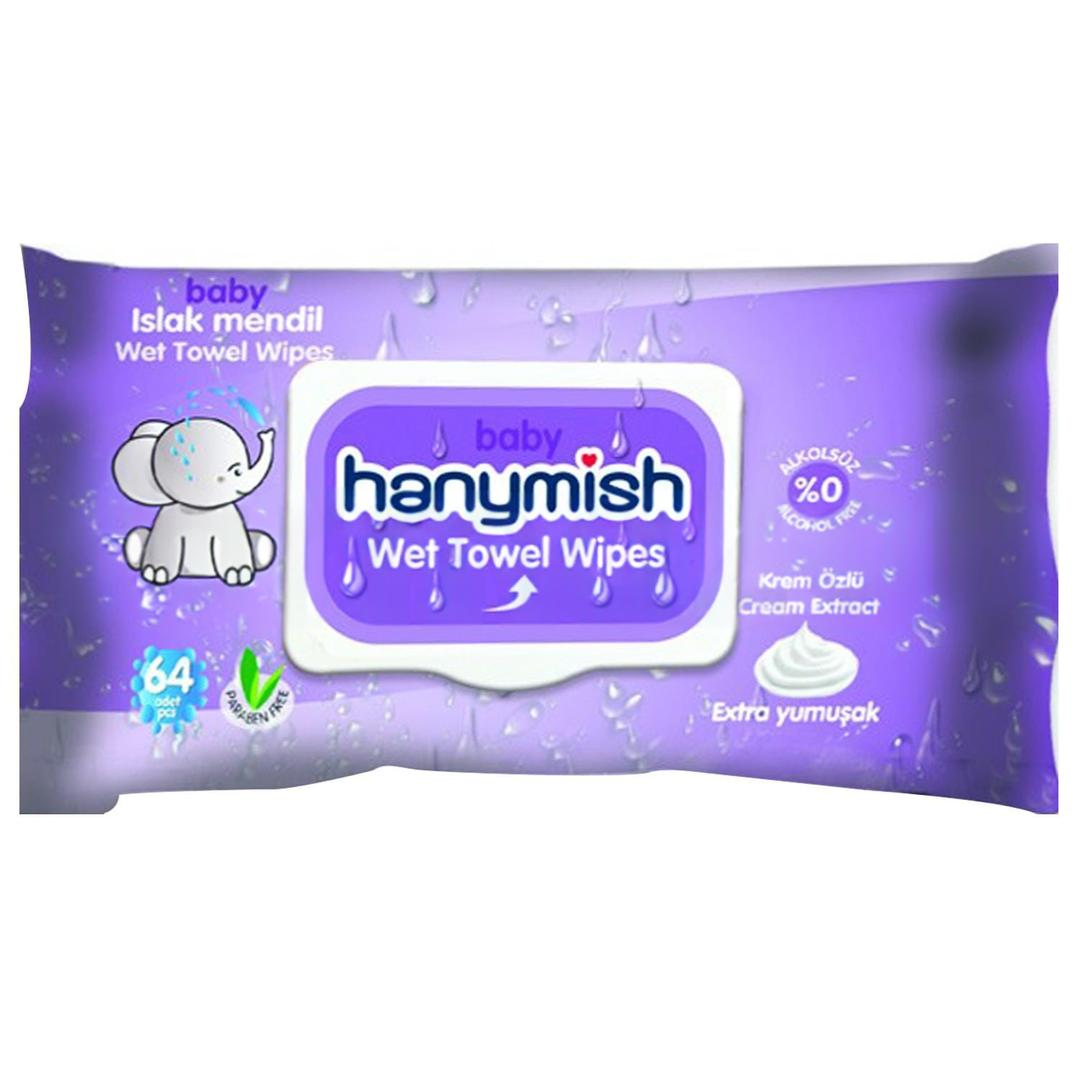 Hanymish Baby Islak Mendil Krem Özlü 64'lü