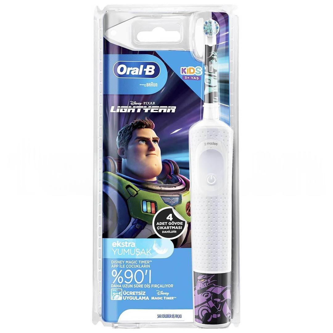 Oral-B D100 Vitality Lightyear Özel Seri Çocuklar İçin Ekstra Yumuşak Şarj Edilebilir Diş Fırçası