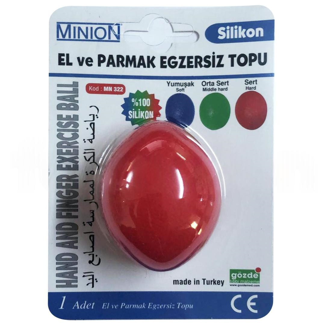 Minion El ve Parmak Egzersiz Topu Kırmızı Sert
