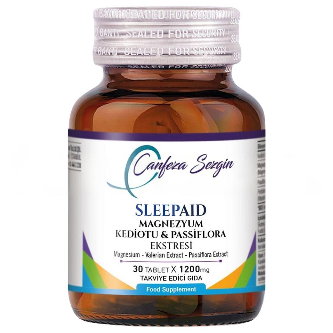 Canfeza Sezgin Sleepaid Magnezyum Kediotu Passiflora Ekstresi 30 Tablet
