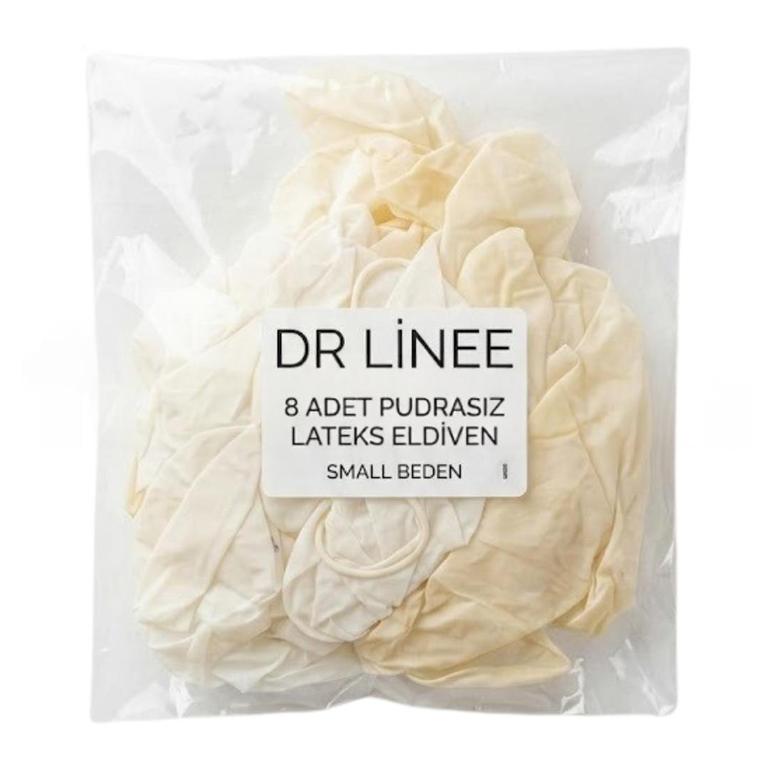 Dr. Linee Latex Pudrasız Muayene Eldiveni 8li Small Poşetli