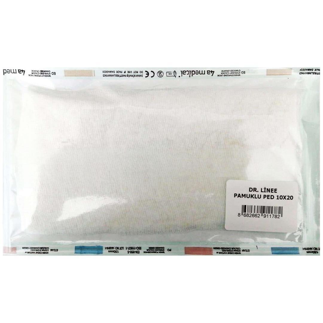 Dr. Linee Pamuklu Ped Nonsteril 10x20 cm Tekli