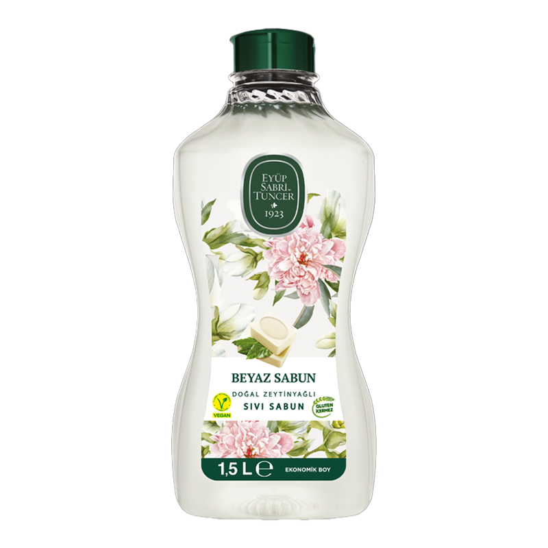 Eyüp Sabri Tuncer Doğal Zeyti̇nyağlı Sıvı Sabun Beyaz Sabun 1,5 L