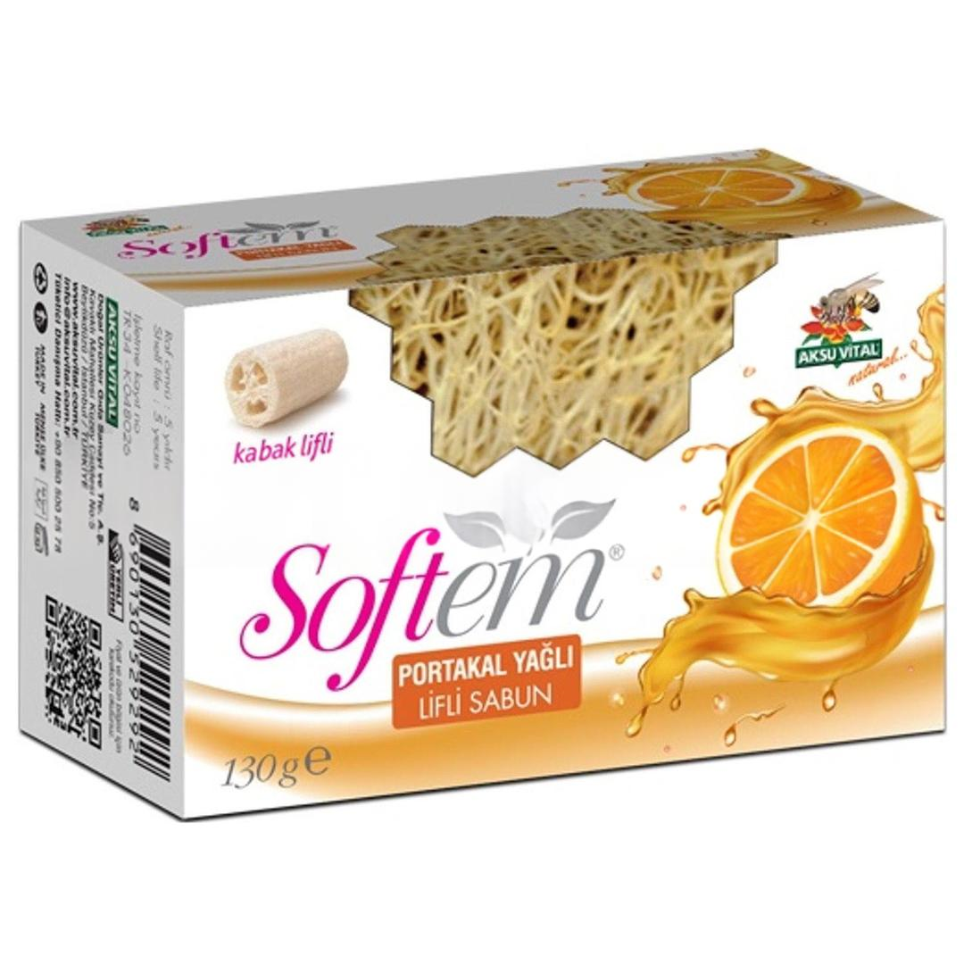 Softem Portakal Yağlı Kabak Lifli Sabun 130 gr