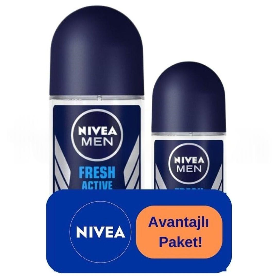 Nivea Men Fresh Active Roll On 50 ml + Roll On 25 ml