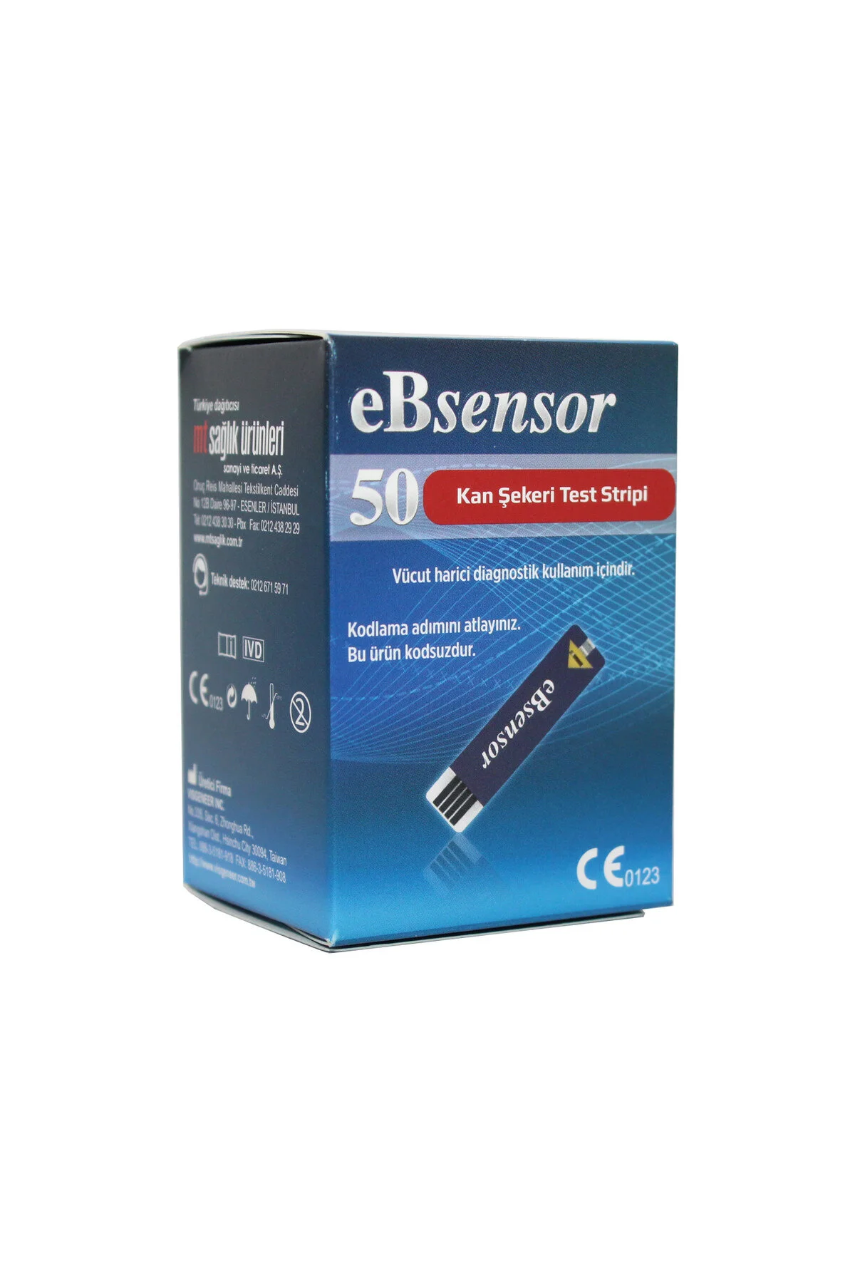 Ebsensor Şeker Ölçüm Strip 50 lik