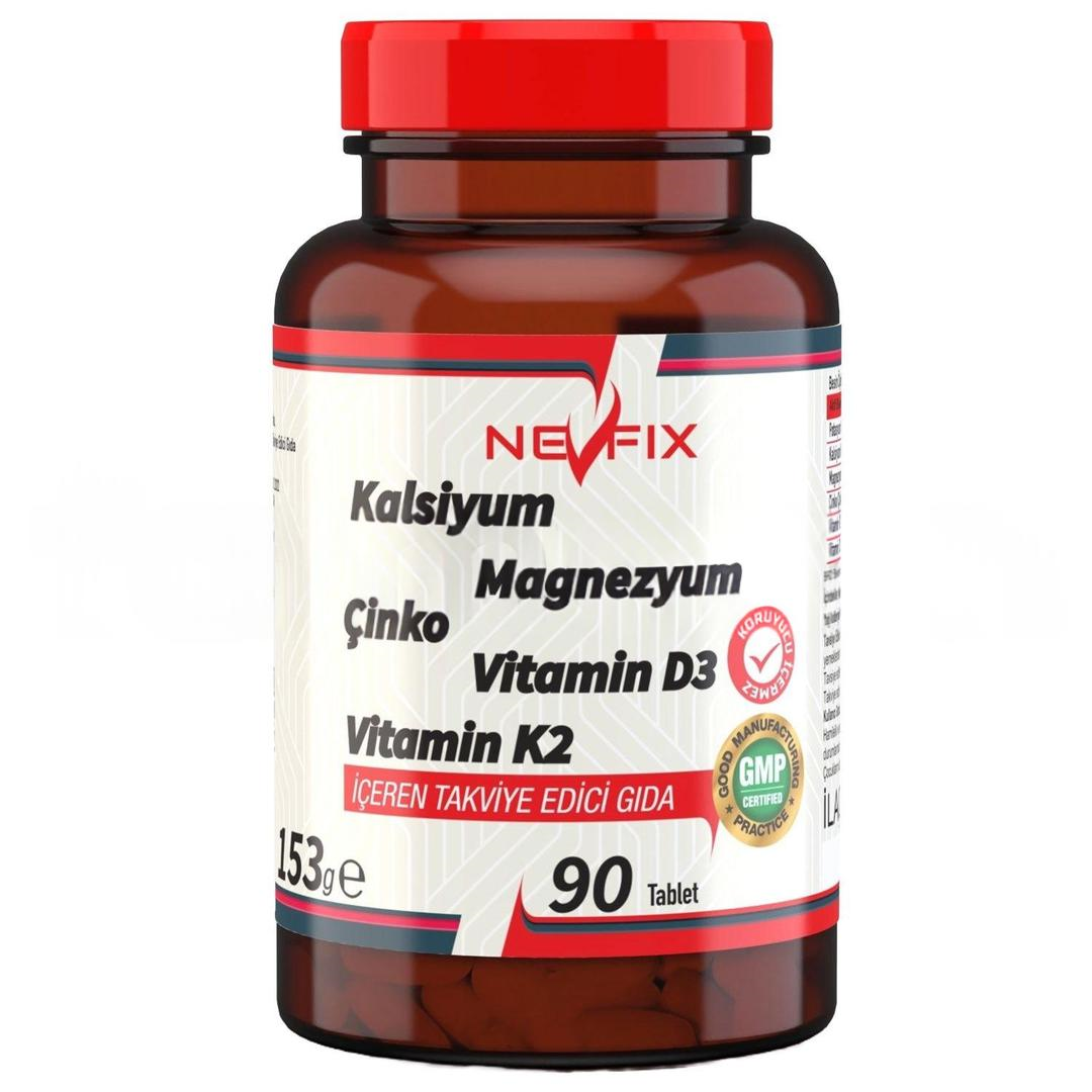 Nevfix Kalsiyum Magnezyum Potasyum 90 Tablet