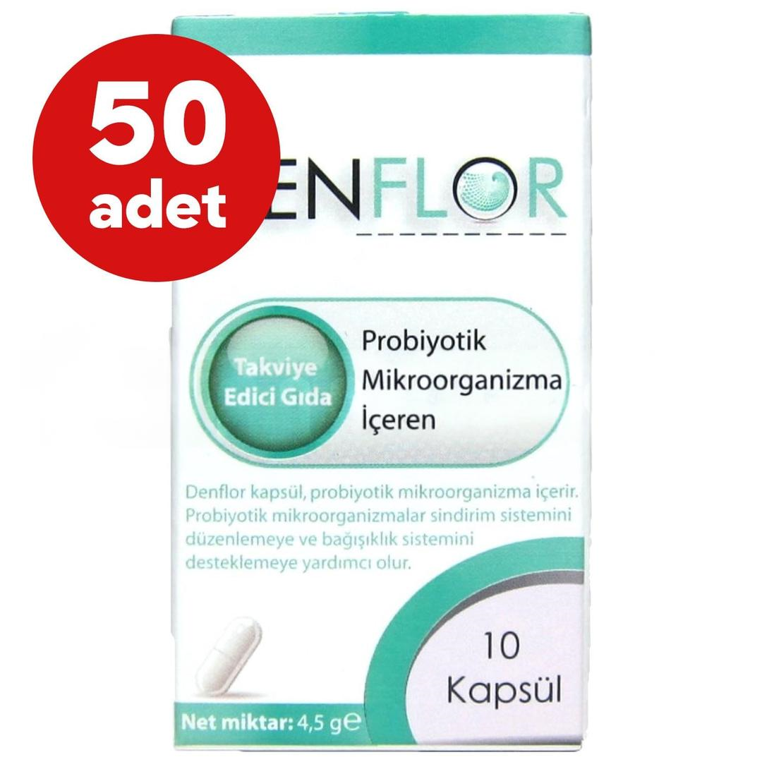 Denflor Probiyotik 10 Kapsül - 50 Adet