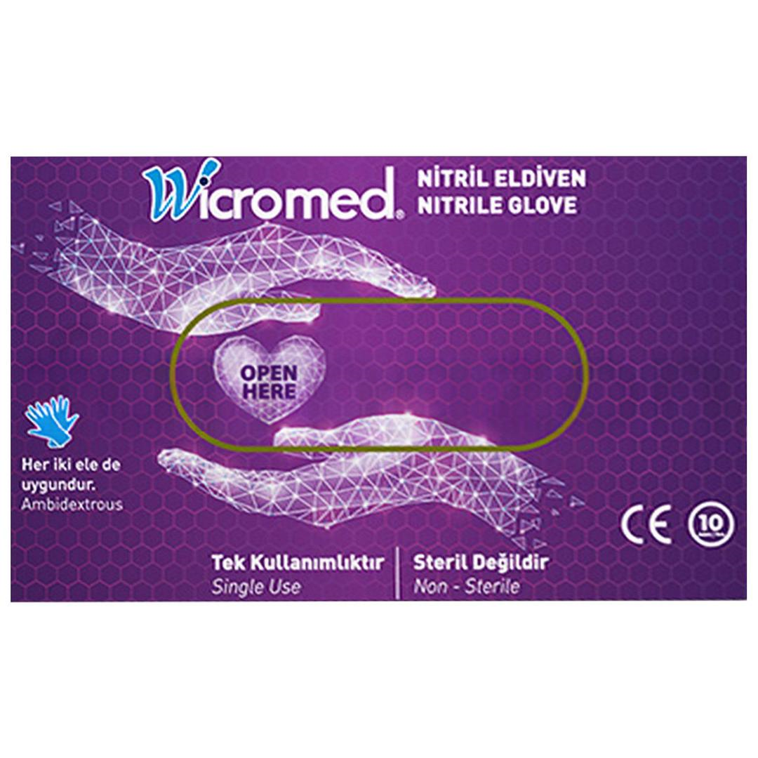 Wicromed Nitril Eldiven Mavi 10'lu Small