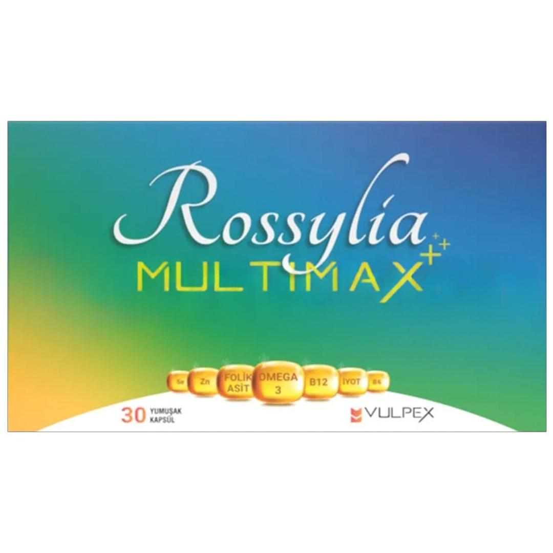 Rossylia Multimax Omega 3 Folik Asit İyot B12 Multivitamin ve Multimineral 30 Kapsül
