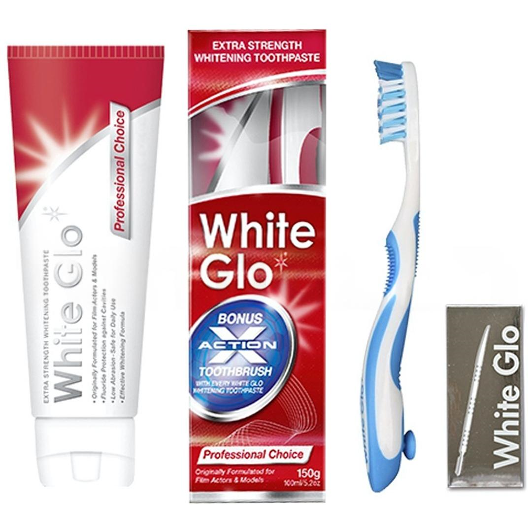 White Glo Professional Choice Diş Macunu 150 ml - Diş Fırçası & Esnek Kürdan Hediyeli