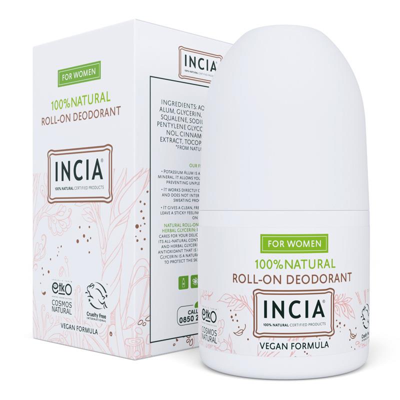 INCIA Doğal Roll-On Deodorant (Kadınlar İçin) 50 ml