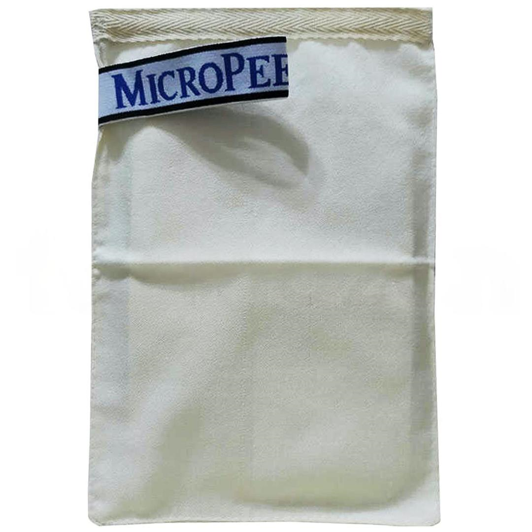 Micro Peel İpek Yağlı Cilt İçin Banyo Kesesi Beyaz 16x24